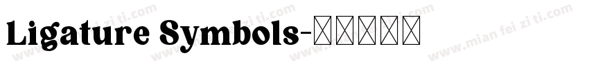 Ligature Symbols字体转换